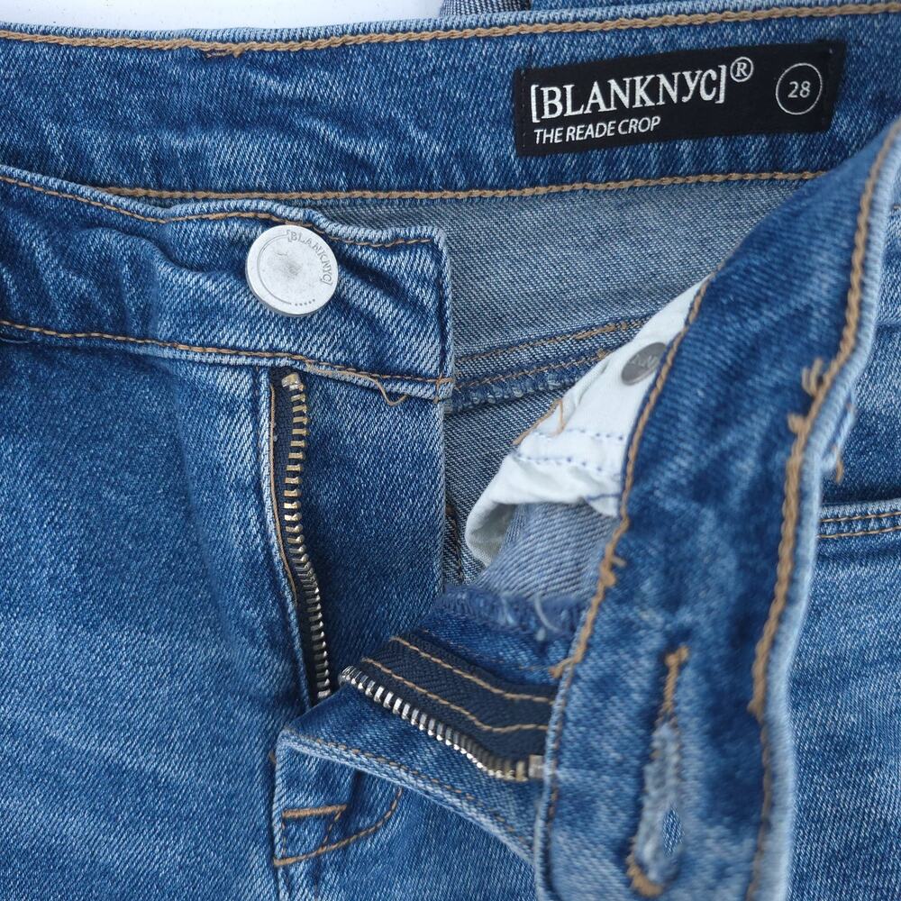 Blank NYC Womens The Reade Crop Mid Rise Raw Hem Skinny Jean |28 - Picture 6 of 13
